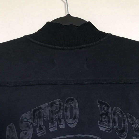 PeaceBird Jeans Astro Boy Dream Atom Black Distressed Sweatshirt Size Large - Picture 8 of 14